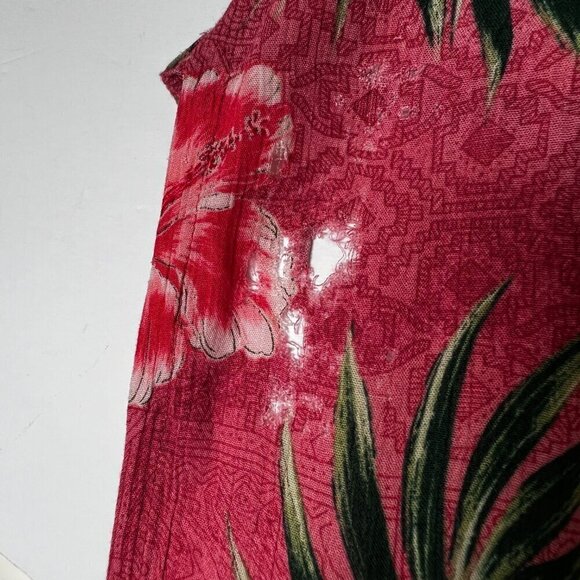 Vintage Bishop St Apparel Hawaiian Print Pink Floral Sleeveless Shift Dress Sz L - Picture 7 of 7